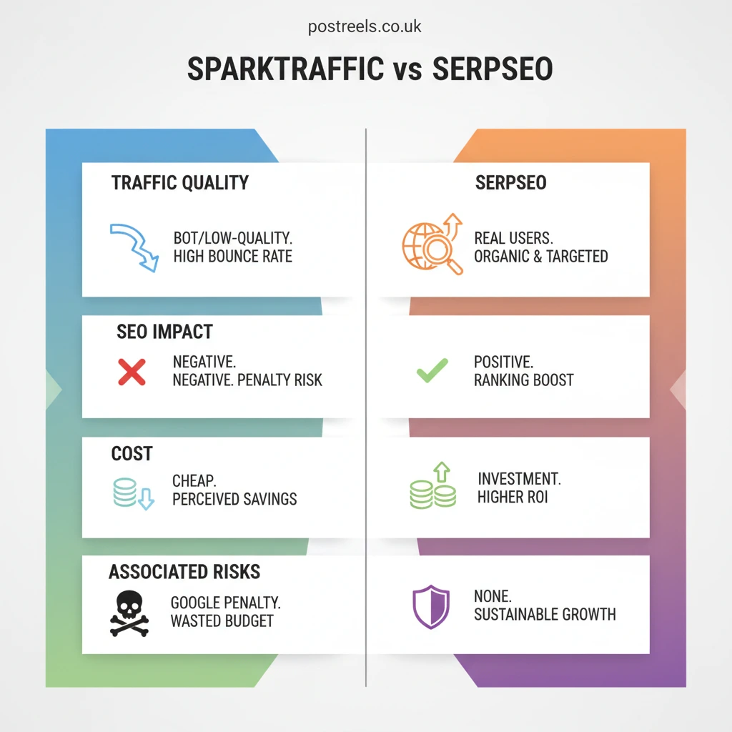 11 Key Differences: SparkTraffic vs SERPSEO Showdown