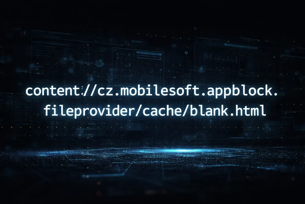 Understanding Content://cz.mobilesoft.appblock.fileprovider/cache/blank.html