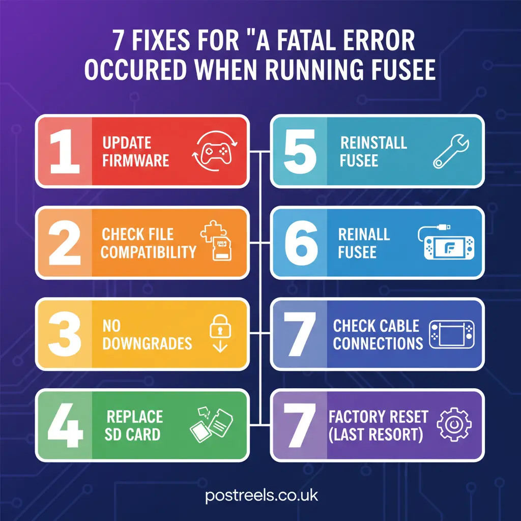 Top 7 Fixes for "A Fatal Error Occurred When Running Fusee"