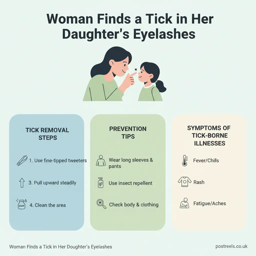 A Mom's Scary Find: What To Do When a Woman Finds Tick in Daughter's Eyelashes