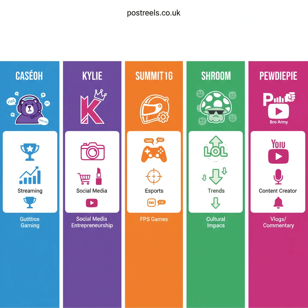 5 Online Icons Explained: The caseoh kylie summit1g shroom pewdiepie Trend