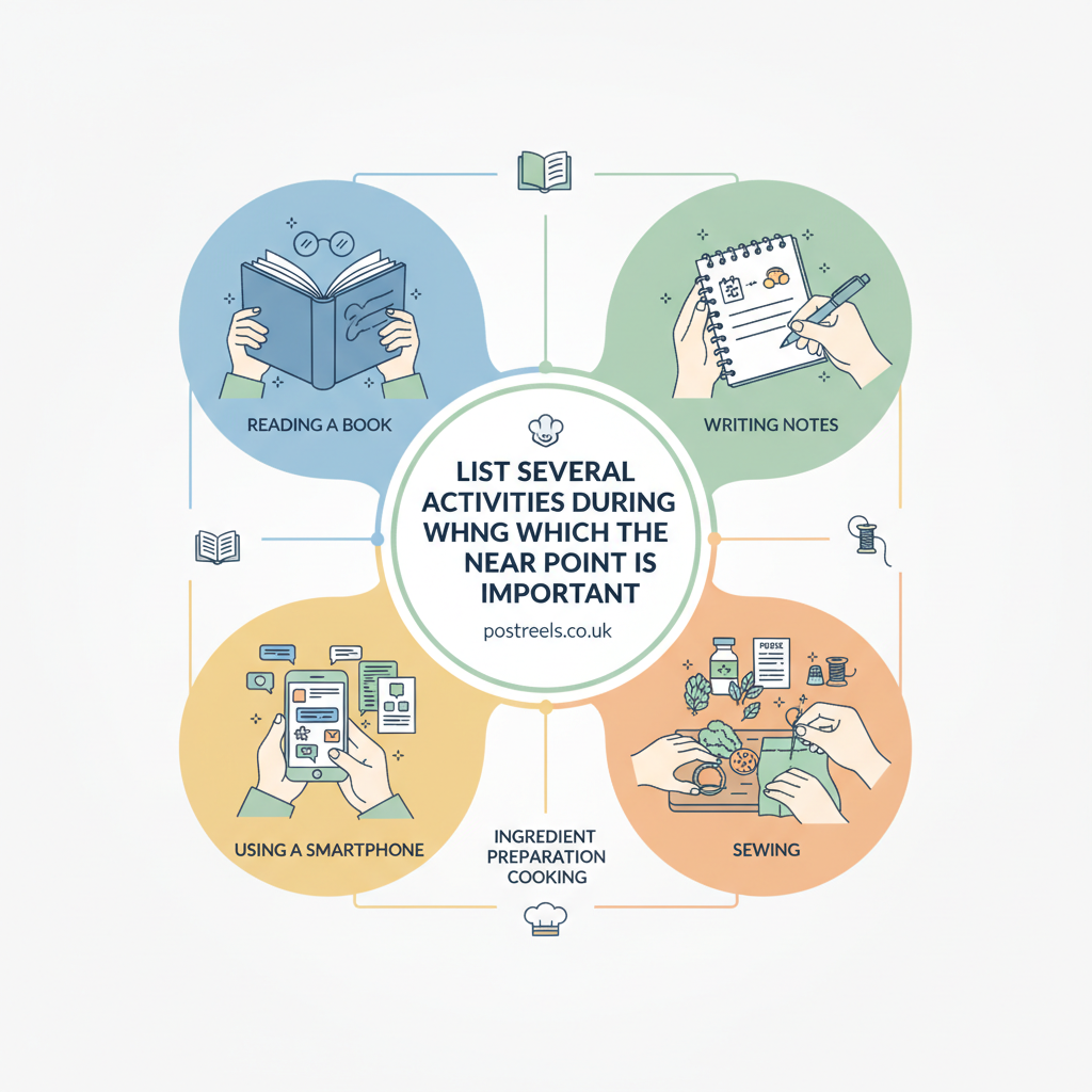 10 Daily Tasks That List Several Activities During Which the Near Point is Important