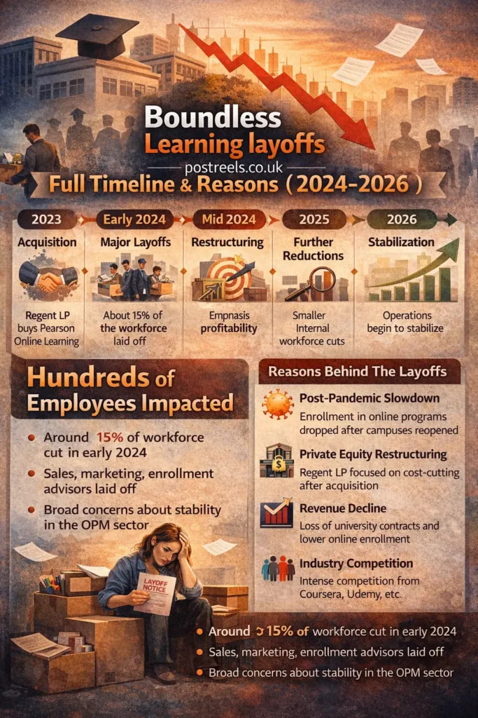 Boundless Learning Layoffs: Full Timeline & Reasons (2024–2026) 1 Boundless Learning Layoffs: Full Timeline & Reasons (2024–2026)