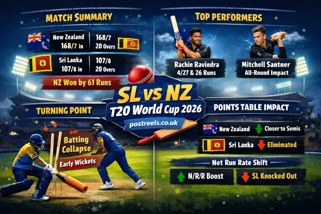 SL vs NZ T20 World Cup 2026: New Zealand Crushes Sri Lanka in Super Eights Thriller 4 SL vs NZ T20 World Cup 2026: New Zealand Crushes Sri Lanka in Super Eights Thriller